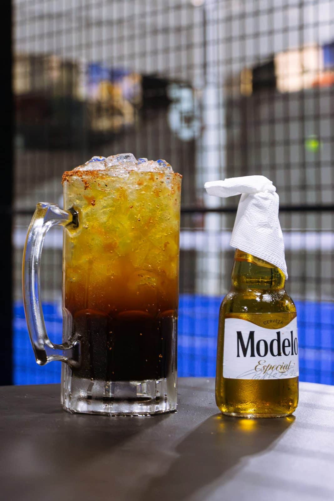 Bebidas en el bar del club